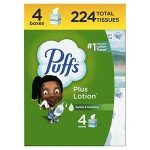 Puffs Plus Lotion Facial Tissue - 4 Cube Boxes