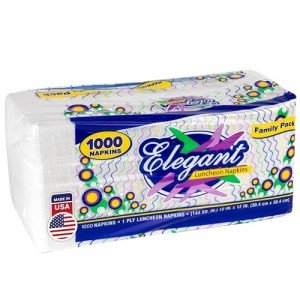 White Disposable Paper Napkins, 30.5 cm, 1000 Pack