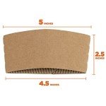 200 Pack Disposable Coffee Cup Sleeves – 12-24 oz
