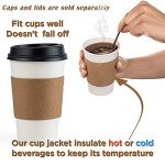 200 Pack Disposable Coffee Cup Sleeves – 12-24 oz