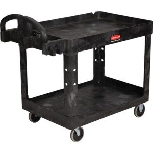 Heavy-Duty Rubbermaid Two-Shelf Utility Cart
