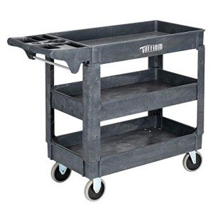 Heavy Duty Utility Cart with Wheels, 3-Tier