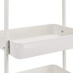 3-Tier Rolling Utility Kitchen Cart - White