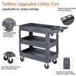 Heavy Duty Utility Cart with Wheels, 3-Tier