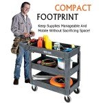 Heavy Duty Utility Cart with Wheels, 3-Tier