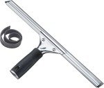 Unger 12” Stainless Steel Window Squeegee with Rubber