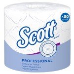 Scott® Professional White Two-Ply Bath Tissue, 80 Rolls