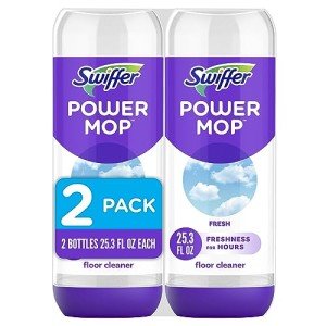 Swiffer PowerMop Floor Cleaner, Fresh Scent, 2 Pack