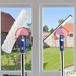 Rotating Window Cleaner with Microfiber Scrubber
