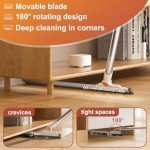 RONSUNG Floor Squeegee with 180° Rotating Blade