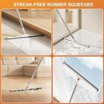 RONSUNG Floor Squeegee with 180° Rotating Blade