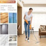 RONSUNG Floor Squeegee with 180° Rotating Blade