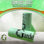 Compostable Kitchen Trash Bags - 50 Bags Roll