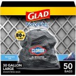 Glad 30 Gallon ForceFlex Trash Bags, 50 Ct