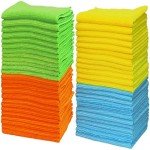 50 Pack Microfiber Cleaning Cloths - 12" x 12
