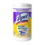 Lysol Dual Action Antibacterial Cleaning Wipes, Citrus