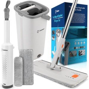 Haiblau Flat Mop and Bucket Wringer Set