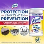Lysol Dual Action Antibacterial Cleaning Wipes, Citrus