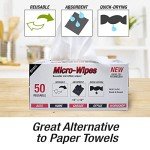 Microfiber Detailing Wipes, 12x12 Inches, 50 Pack