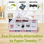 Microfiber Detailing Wipes, 12x12 Inches, 50 Pack