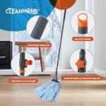 CLEANHOME Heavy-Duty Microfiber Wet Mop with Handle