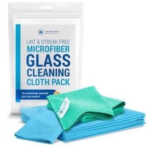 Streak-Free Microfiber Glass Cleaning Cloths (8 Pack)