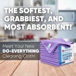 Purple Microfiber Cleaning Cloths - 12 Pack