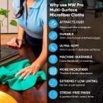 Purple Microfiber Cleaning Cloths - 12 Pack