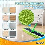 KEEPOW XL Reusable Mop Pads for Swiffer, 4 Pack