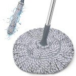 Self-Wringing Twist Mop with Microfiber Scouring Pad