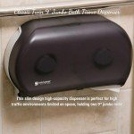 San Jamar - SJMR4000TBK R4000TBK Twin 9" Jumbo Tissue Dispenser, Black Pearl, 12" x 19" x 5.3"