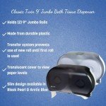 San Jamar - SJMR4000TBK R4000TBK Twin 9" Jumbo Tissue Dispenser, Black Pearl, 12" x 19" x 5.3"