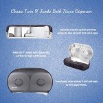 San Jamar - SJMR4000TBK R4000TBK Twin 9" Jumbo Tissue Dispenser, Black Pearl, 12" x 19" x 5.3"