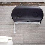 San Jamar - SJMR4000TBK R4000TBK Twin 9" Jumbo Tissue Dispenser, Black Pearl, 12" x 19" x 5.3"