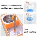 Floor Spin Mop Bucket Set with 5 Refill Heads