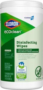 Clorox EcoClean Plant-Based Disinfecting Wipes, 75 Count