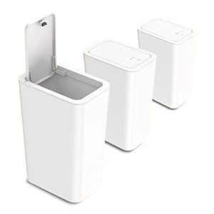 3 Pack 10L Small Trash Cans with Lids