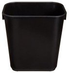 Amazon Basics 3-Gallon Black Office Wastebasket (2 Pack)