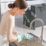 COOLJOB Reusable Rubber Dishwashing Gloves - Medium