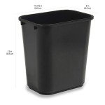 Amazon Basics 3-Gallon Black Office Wastebasket (2 Pack)