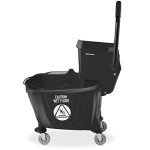 Dryser 33 Quart Side Press Mop Bucket - Black