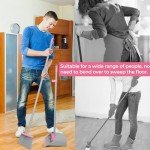 Pink Broom and Dustpan Set for Indoor Use