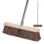 Heavy Duty 18" Outdoor Push Broom with Long Handle