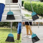 Heavy-Duty Angle Broom with Long Stiff Bristles