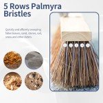 Heavy Duty 18" Outdoor Push Broom with Long Handle