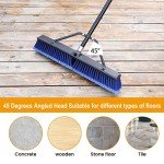 24" Heavy Duty Outdoor Push Broom - Blue