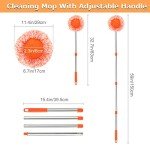 Adjustable 59" Cleaning Mop with 4 Reusable Heads