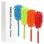 4PCS Microfiber Duster Set with Extension Pole