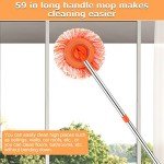 Adjustable 59" Cleaning Mop with 4 Reusable Heads
