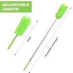 4PCS Microfiber Duster Set with Extension Pole